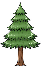 Fototapeta premium christmas tree isolated on white