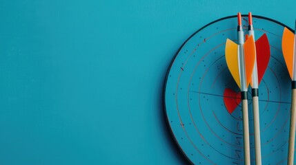 Bright target and arrows. The concept of business and success.