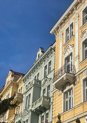 Historic European building under blue sky