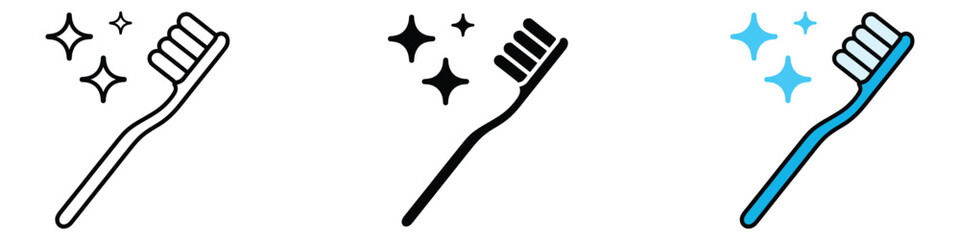 Toothbrush icon vector. dental hygiene and fresh smiles symbol. vector illustration.