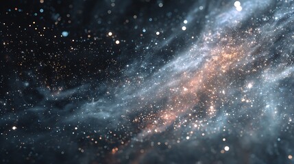 Fototapeta premium Abstract starfield background featuring millions of tiny glowing stars in deep space