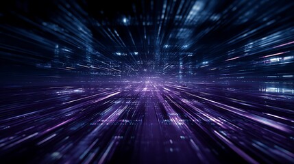 Abstract graphic design with vibrant light trails creating an illusion of high velocity