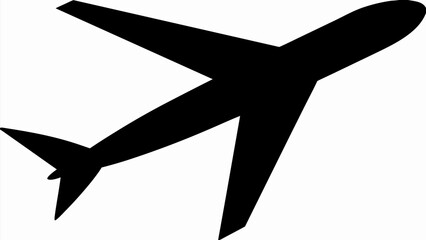 Sleek black airplane soaring upwards, travel, tourism, and aviation design element for commercial use