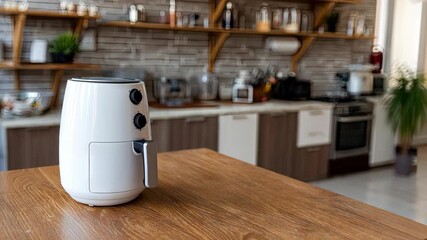 Home cooking made easy with an air fryer showcasing healthy meal options in a cozy kitchen environment