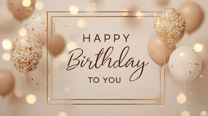 Elegant birthday celebration with balloons and confetti image