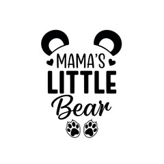 Mama s little bear cute animal family love silhouette