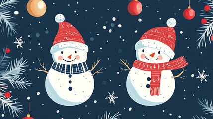 Celebratory winter themed stickers with Christmas design