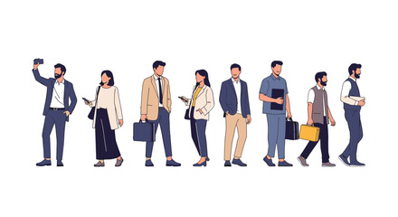 Fototapeta premium Diverse team of professional business people ready to collaborate and drive innovation