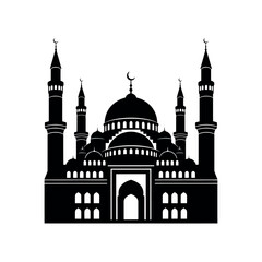 Islamic mosque architecture silhouette