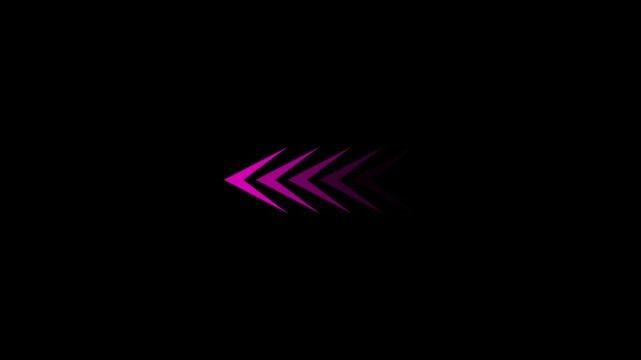 Seamless looping animation of a sleek leftward directional arrow in a modern design