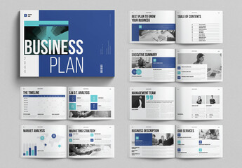 Business Plan Brochure Template Design Layout Landscape