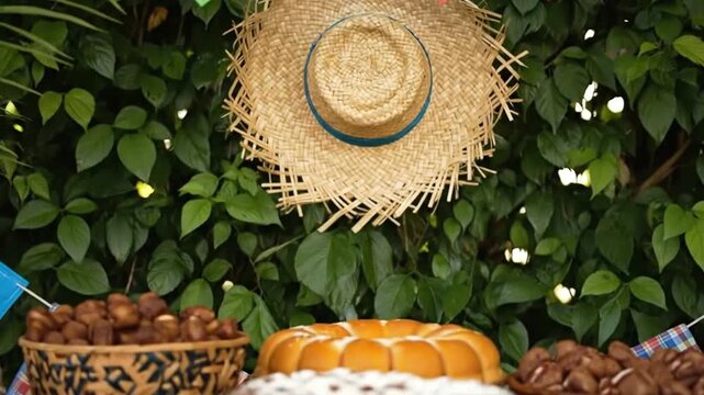 Traditional Food Table for Festa Junina Celebration