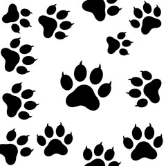 Fototapeta premium Cute paw print pattern for pet lovers and kids designs