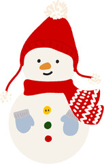 snowman with christmas trree