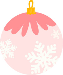 핑크 눈꽃 장식