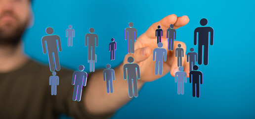 Abstract image depicting network of people and concepts like community, collaboration and teamwork. Great for b