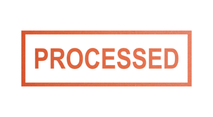 PROCESSED. stamp with rough texture, rectangular frame.