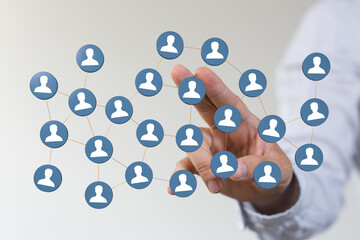 Visual representation of interconnected networks, highlighting concepts of connection, community, and digital i