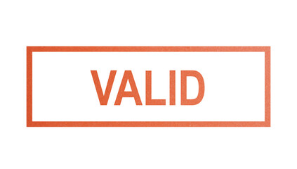 Fototapeta premium VALID. stamp with rough texture, rectangular frame.