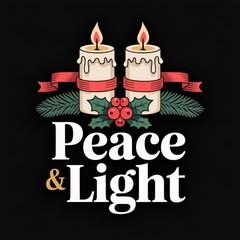 Christmas Candles Peace and Light Greeting holiday