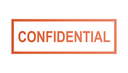 CONFIDENTIAL. stamp with rough texture, rectangular frame.