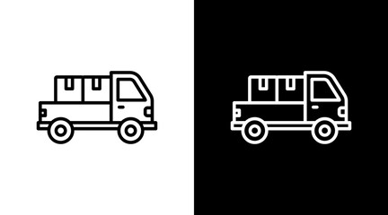 Pickup Truck Icon Set Multiple Style Collection