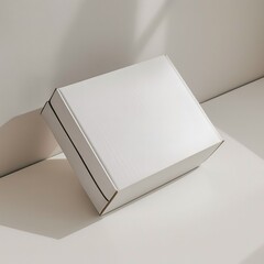 Isolated blank white cardboard gift box template for package design