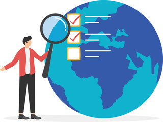 Evaluate the profitable business idea. Vector illustration.

