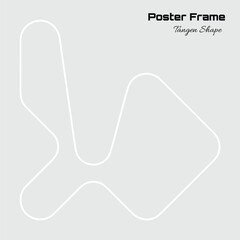 Elegant tangen accent frame on square design setup