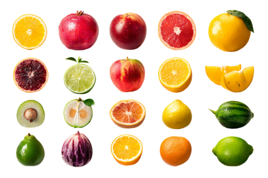 a variety of fruits and vegetables are arranged in a circle