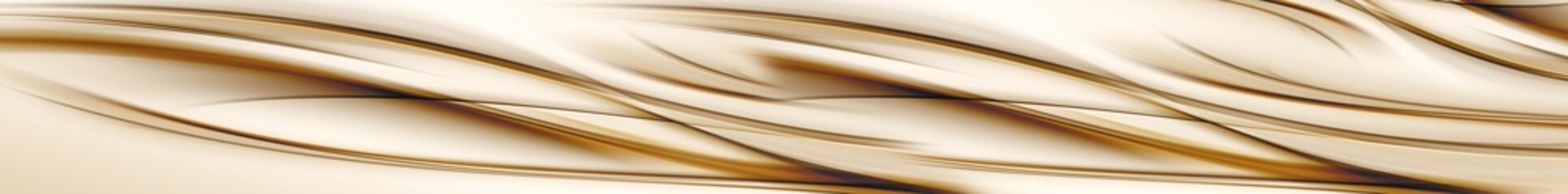 Abstract golden beige flowing waves with smooth gradient lines and soft light effect, elegant background for modern interior panel design