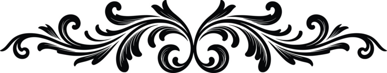 Elegant Vintage Floral Ornament Vector Decorative Design.