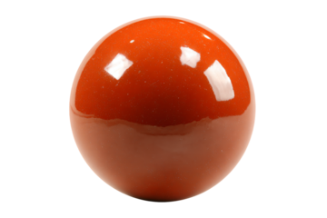 a red ball on a white surface