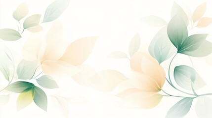 16.A fresh and modern spring-themed vector background, featuring soft abstract floral shapes, delicate green branches, and pastel petals, arranged in a stylish and artistic composition.