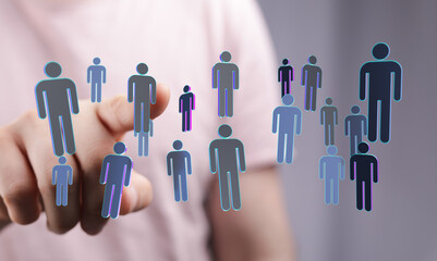 Visualize connection, teamwork, people, networking, global, concept, human, business, internet, data, online, s