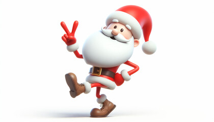 Funny cute Santa Claus cartoon

