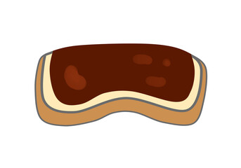 Chocolate covered toast clip art