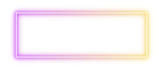 glowing neon purple yellow light rectangle with sparkle effect