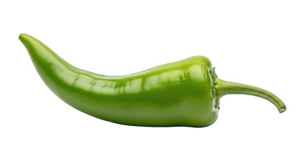 Vibrant green pepper isolated on black for culinary inspiration and design projects