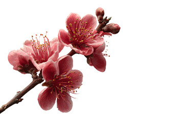 a branch of a flower with pink flowers