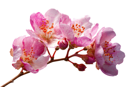 a close up of a flower on a branch