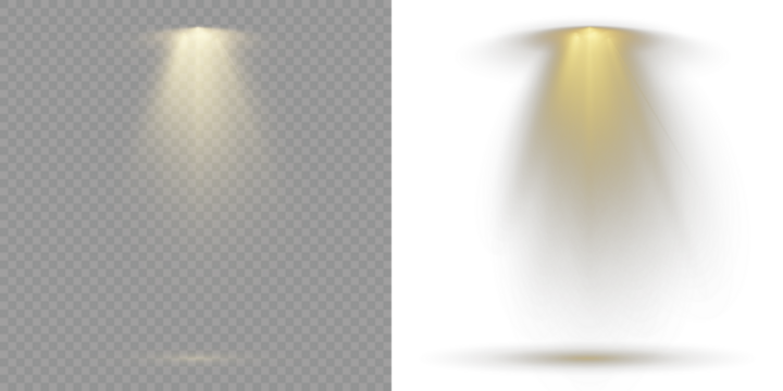 Overlay effects simulate professional studio illumination. Stage spotlights emit strong white directional light beams. Transparent allows seamless web or poster use. Light Effects. Row of spotlights. - Powered by Adobe