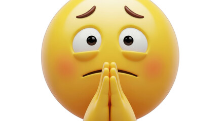 Begging emoji praying hands expressing hope and pleading with eyes wide open