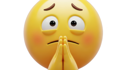 Begging emoji praying hands expressing hope and pleading with eyes wide open