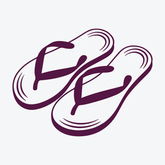Flip-Flops Footwear Icon Design