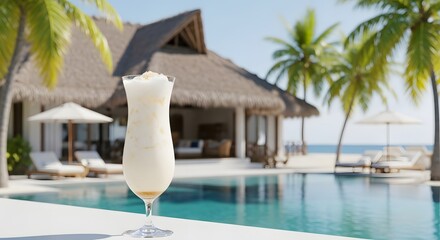Tropical Cocktail by a Luxury Resort Poolside drink