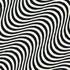 Vector seamless pattern. Minimal simplistic oblique stripes. Hand drawn graphic diagonal waves. Tileable monochrome swatch. Tileable surface design.