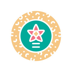 aroma sponge black line icon. Vector isolated element