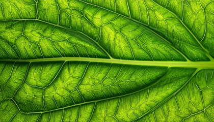 Fresh green leaf texture, leaf macro background