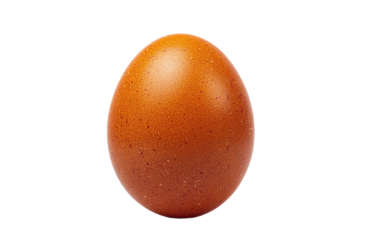 Brown egg isolated on transparent background for design element